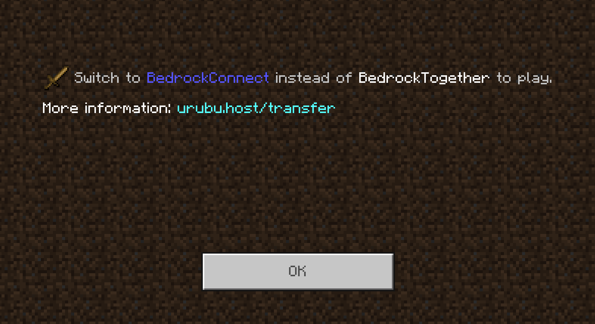 Erro de Transferência do Bedrock