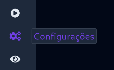 Aba de Configurações